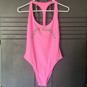AERIE pink Happy Camper swimsuit